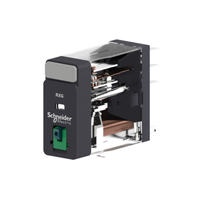 Interface plug-in relay, 5 A, 2 CO, lockable test button, 6 V DC - Schneider Electric - RXG21RD