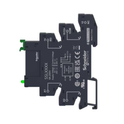 Harmony, Solid state relay pre assembled, 2 A, random switching, screw sockets, input 16...30 V DC, output 24...250 V AC - Schneider Electric - SSL1A12BDRPV