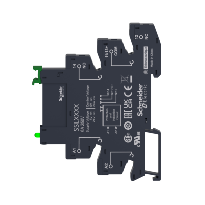 Harmony, Solid state relay pre assembled, 3.5 A, DC switching, screw sockets, input 4…12 V DC, output 1...24 V DC - Schneider Electric - SSL1D03JDPV