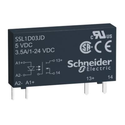 Solid state relay, 3.5 A, DC switching, input 38…72 V DC, output 1...24 V DC - Schneider Electric - SSL1D03ND