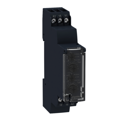 asymmetrical flashing relay - 0.1..100 h - 24..240 VAC - solid state output - Schneider Electric - RE17LLBM