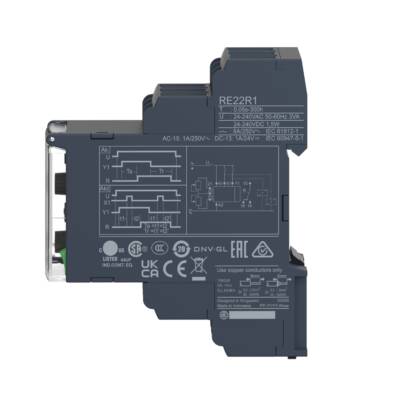 Asym. Flashing Timing Relay - 0.05s…300h - 24…240V AC/DC - 1C/O - Schneider Electric - RE22R1MLMR