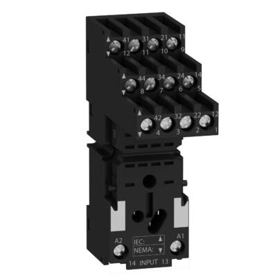 Socket, separate contact, 10 A, relay type RXM3, screw connector, 250 V AC - Schneider Electric - RXZE2S114M