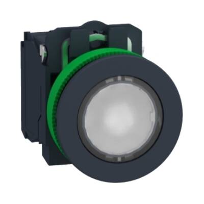 FLUSH WHITE CAP IPB LED 230 1NO 1NC SCR - Schneider Electric - XB5FWCUST03