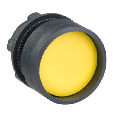 Head for non illuminated push button, Harmony XB5, XB4, yellow recessed pushbutton Ø22 mm spring return unmarked - Schneider Electric - ZB5AA56