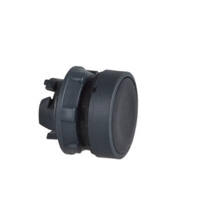 black flush pushbutton head Ø22 push-push unmarked - Schneider Electric - ZB5AH02