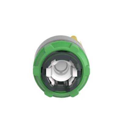 Head for illuminated selector switch, Harmony XB5, grey bezel, yellow handle, 22mm, universal LED, 2 positions, stay put - Schneider Electric - ZB5AK1283C0