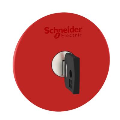 red Ø60 Emergency stop, switching off head Ø22 trigger and latching key release - Schneider Electric - ZB5AS964