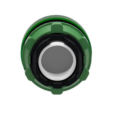 Head for pilot light, Harmony XB5, plastic, green, 22mm, universal LED, plain lens, for insertion of legend - Schneider Electric - ZB5AV033E