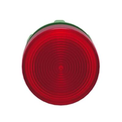 Head for pilot light, Harmony XB5, red, 22mm, with grooved lens, universal LED - Schneider Electric - ZB5AV043S