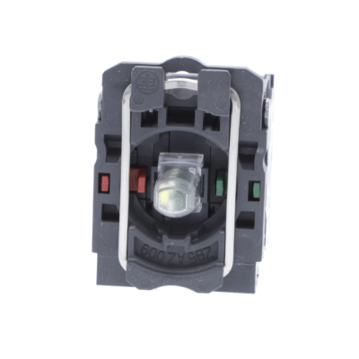 blue light block with body/fixing collar with integral LED 24V 1NO+1NC - Schneider Electric - ZB5AW0B65