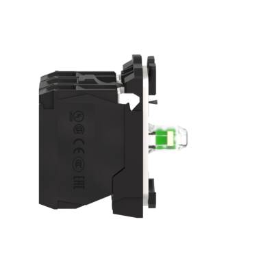 Complete body/contact assembly and light block, Harmony XB5, XB4, with body/fixing collar, universal LED, 230...240V, 1NO + 1NC - Schneider Electric - ZB5AW0M15