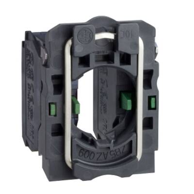 Single contact block with body/fixing collar, plastic, screw clamp terminal, 2 NO - Schneider Electric - ZB5AZ103