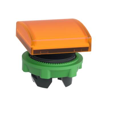 Head for pilot light, Harmony XB5, square orange, 22mm, with plain lens, universal LED - Schneider Electric - ZB5CV053