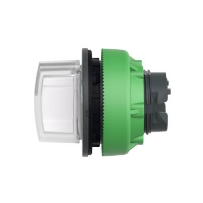 Head for illuminated selector switch, Harmony XB5, plastic, white handle, universal LED, 3 positions, to center - Schneider Electric - ZB5FK1513