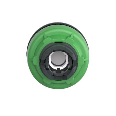 Head for illuminated push button, Harmony XB5, antimicrobial, green, white, 30mm, universal LED, plain lens - Schneider Electric - ZB5FW333