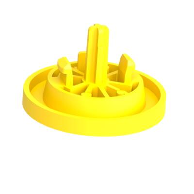 Yellow plain cap for flush mounted push button - Schneider Electric - ZBAF5