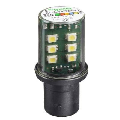 WHITE LED BA15D 24VAC/DC - Schneider Electric - DL1BDB1