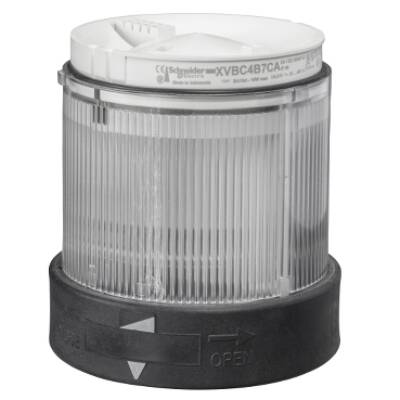 Ø 70 mm illuminated unit with light diffuser - steady - clear - IP65 - 24 V - Schneider Electric - XVBC2B7D