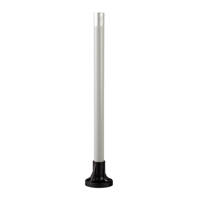 Fixing base for modular tower lights, plastic, Ø70, 380mm aluminium support tube + black fixing plate - Schneider Electric - XVBZ03A