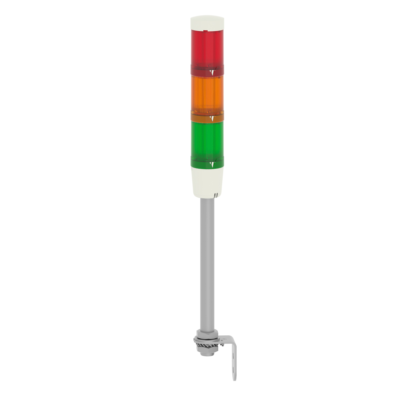 Harmony XVM, Modular tower lights, aluminium, red/orange/green, Ø45, steady, super bright LED with buzzer, 24 V AC/DC - Schneider Electric - XVMB2RAGSSB