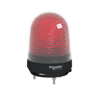 Illuminated beacon with buzzer, red, Ø100, 70...90 dB, integral LED, 12...24 V DC - Schneider Electric - XVR3B04S