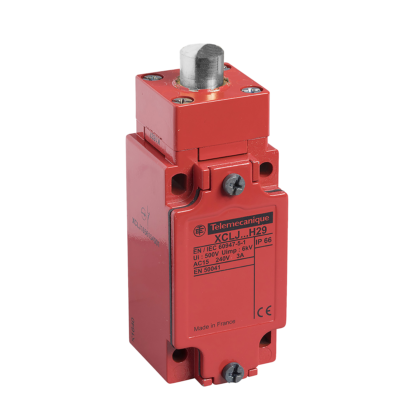 LIMIT SWITCH XCLJ - red body steel - steel end plunger- NC and NC slow contacts - Telemecanique Sensors - XCLJ561H29