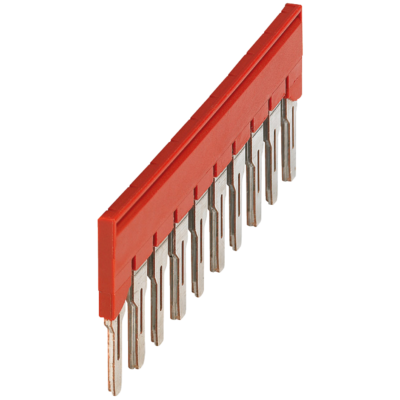 PLUG-IN BRIDGE, 10PTS FOR 6MM² TERMINAL BLOCKS, RED - Schneider Electric - NSYTRAL610