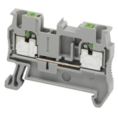 PUSH-IN TERMINAL, FEED THROUGH, 2 POINTS, 2,5MM², GREY - Schneider Electric - NSYTRP22