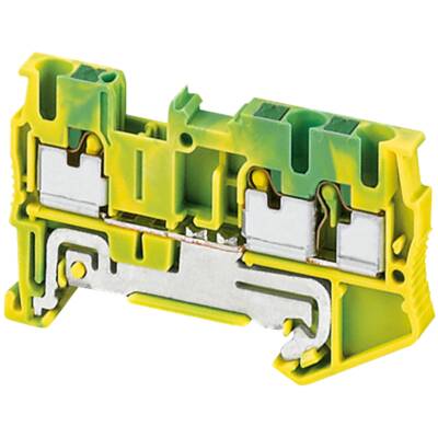 PUSH-IN TERMINAL, PROTECTIVE EARTH, 3 POINTS, 2,5MM², GREEN-YELLOW - Schneider Electric - NSYTRP23PE