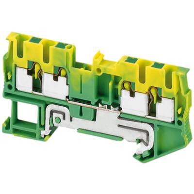 PUSH-IN TERMINAL, PROTECTIVE EARTH, 4 POINTS, 2,5MM², GREEN-YELLOW - Schneider Electric - NSYTRP24PE