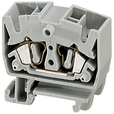 SPRING TERMINAL, MINI 15MM RAIL, FEED THROUGH, 4 POINTS, 2,5MM², GREY - Schneider Electric - NSYTRR24M