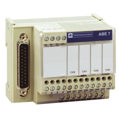 connection sub-base ABE7 - for distribution of 4 analog channels protected - Telemecanique - ABE7CPA410