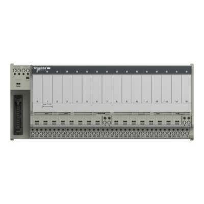 sub-base for plug-in relay ABE7 - 16 channels - fuses - relay 10 mm - Schneider Electric - ABE7P16T214