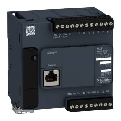 Logic controller, 16 inputs/outputs, 7 relay outputs, 100…240 V AC - Schneider Electric - TM221C16R