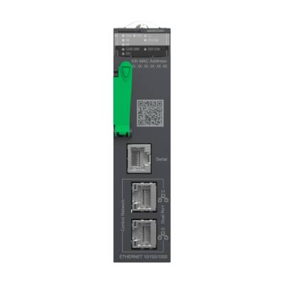 X80 advanced RTU module, Ethernet based, 1 Serial port, hardened - Schneider Electric - BMENOR2200H