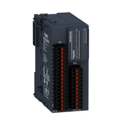 Modicon TM3 - 24 IO (16 inputs, 8 relay outputs, spring) 24Vdc - Schneider Electric - TM3DM24RG