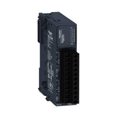 Modicon TM3 - 8 IO (4 inputs, 4 relay outputs, screw) 24Vdc - Schneider Electric - TM3DM8R