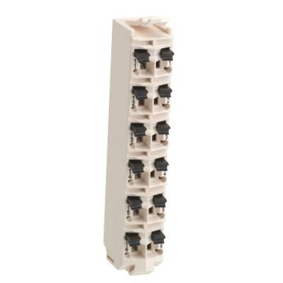 terminal block - 12 contacts - white - quantity 1 - Schneider Electric - TM5ACTB12