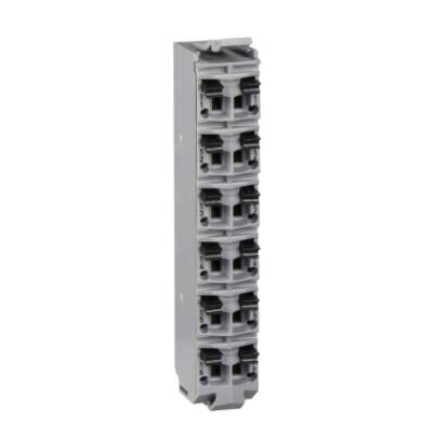 terminal block - 12 contacts - grey - quantity 1 - Schneider Electric - TM5ACTB12PS