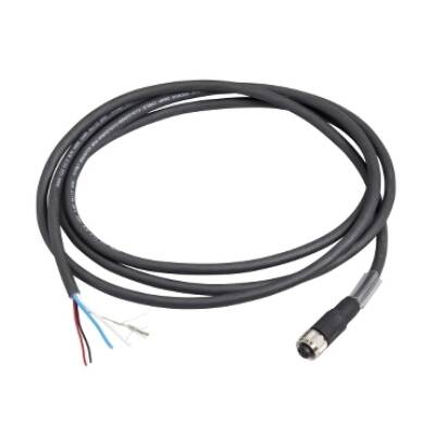 CANopen bus connection cable - angled - M12-A female-wire - 25m - Schneider Electric - TCSCCN2FNX25SA