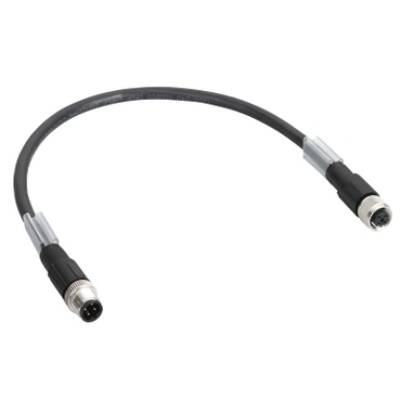 TM7 daisy chain bus cable - straight - M12B male-female - 2m - Schneider Electric - TCSXCN1M1F2E