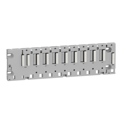 ruggedized rack M340 - 8 slots - panel, plate or DIN rail mounting - Schneider Electric - BMXXBP0800H