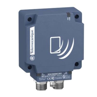 RFID compact smart antenna 13.56 MHz- Ethernet dual port communication - Telemecanique Sensors - XGCS850C201