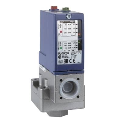 pressure switch XMLB 2.5 bar - adjustable scale 2 thresholds - 1 C/O - Telemecanique Sensors - XMLB002B2S11