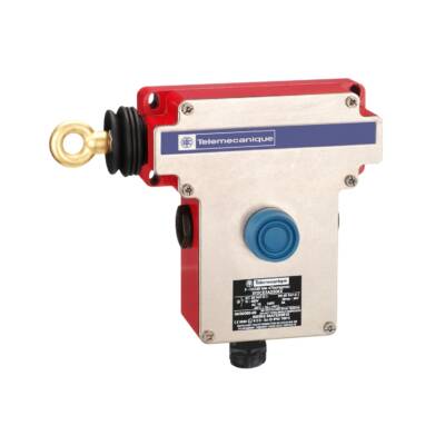 e-stop rope pull switch XY2CE - LH side -2NC - booted pushbutton - Telemecanique Sensors - XY2CE2A270EX