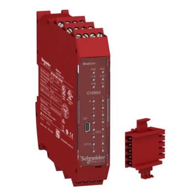 Safety Controller CPU screw term. combined with backplane expansion connector - Schneider Electric - XPSMCMC10804B