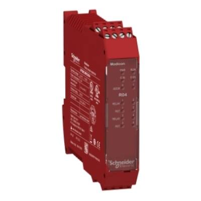 4 safety relay output expansion with backplane connection with screw term - Schneider Electric - XPSMCMRO0004