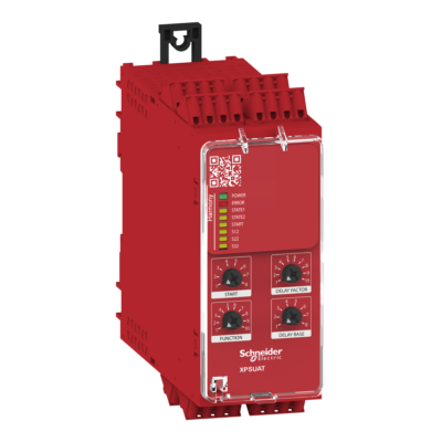 Preventa module Cat.4 features XPSUAK + delayed outputs 24vac/dc spring - Schneider Electric - XPSUAT13A3AC