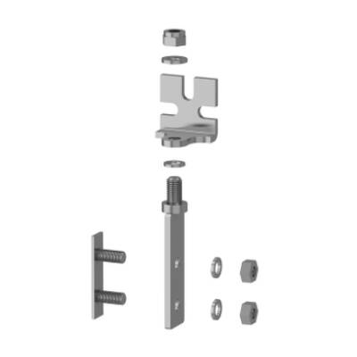 Swivel bracket with end caps - 4 fixing brackets set - Telemecanique Sensors - XUSZBSS4